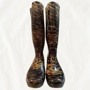 Women's Animal Print Rain Boots